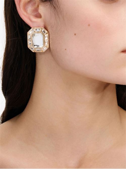 Gold crystal earrings SELF PORTRAIT | SS26627EAGDGOLD